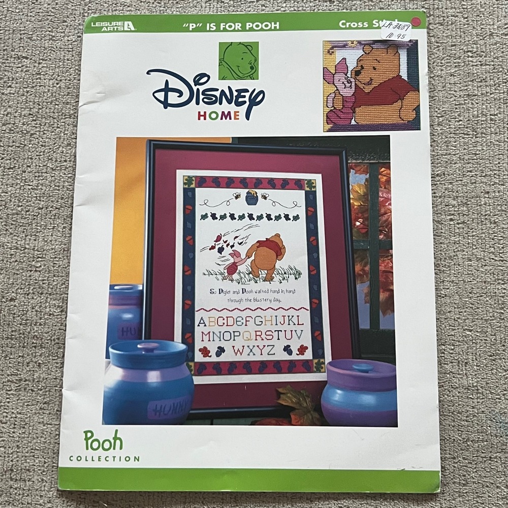 Disney Leisure Arts P For Pooh Cross Stitch Pattern Booklet 3089 Winnie Tigger